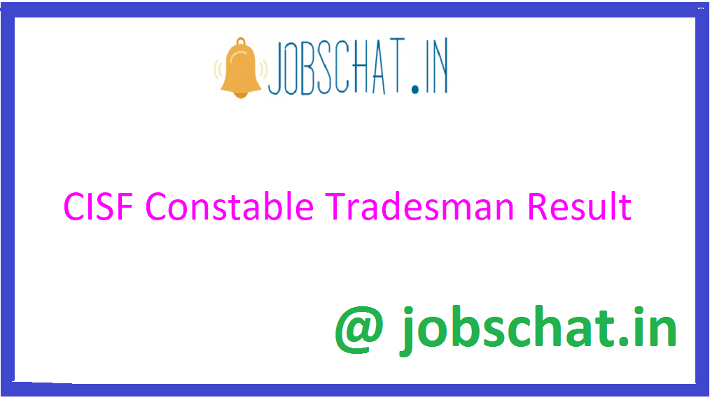 CISF Constable Tradesman Result