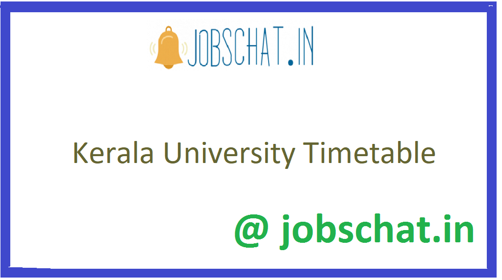 Kerala University Timetable