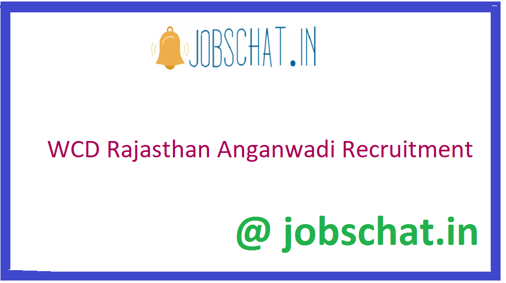 WCD Rajasthan Anganwadi Recruitment