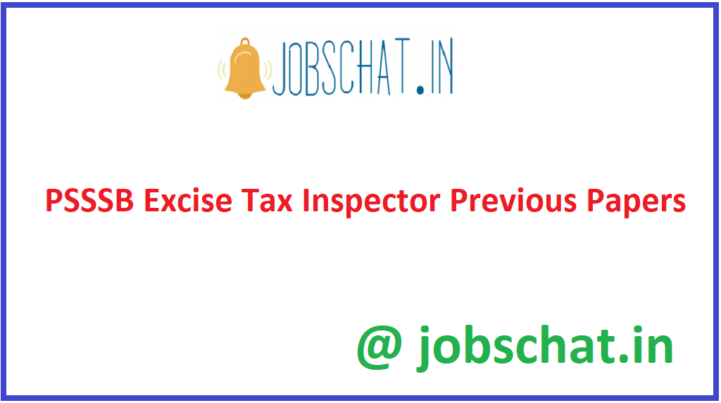 PSSSB Excise Tax Inspector Previous Papers
