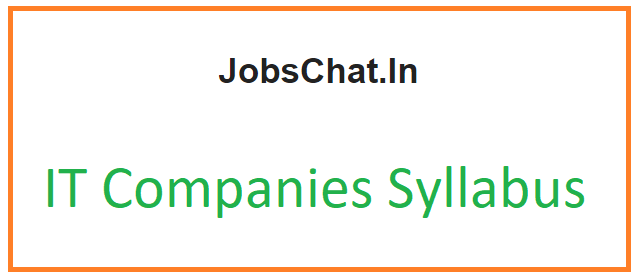 IT Companies Syllabus