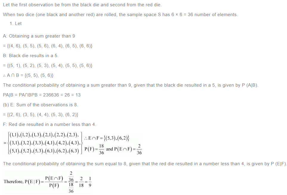 CBSE Class 12 Maths Chapter 13 Exercise 13.1 q 10(a)