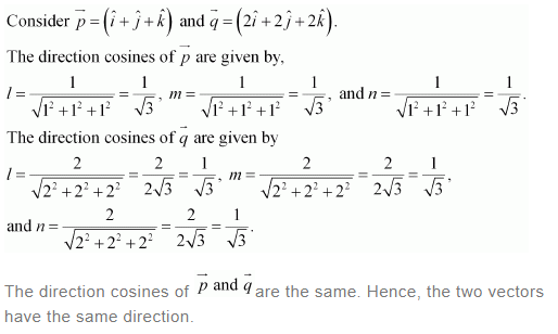 NCERT Solutions For Class 12 Maths Chapter 10 Vector Algebra Ex 10.2 q 3(a)