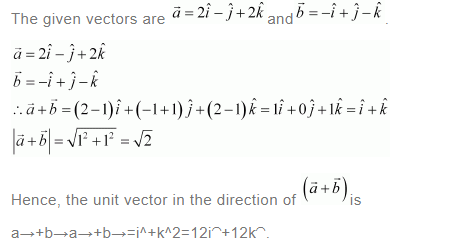 NCERT Solutions For Class 12 Maths Chapter 10 Vector Algebra Ex 10.2 q 9(a)