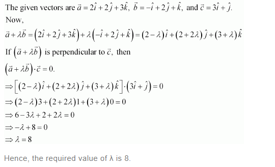 NCERT Solutions For Class 12 Maths Chapter 10 Vector Algebra Ex 10.3 q 10(a)