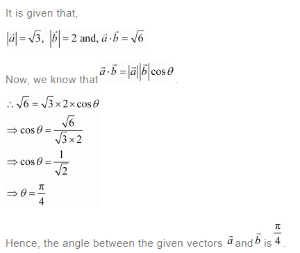 NCERT Solutions For Class 12 Maths Chapter 10 Vector Algebra Ex 10.3 q 1(a)