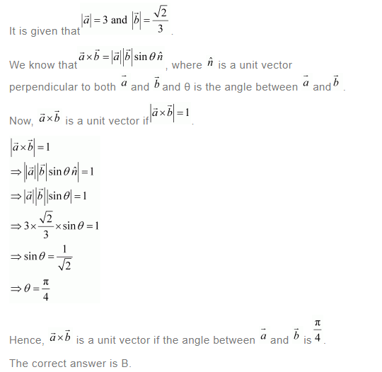 NCERT Solutions For Class 12 Maths Chapter 10 Vector Algebra Ex 10.4 q 11(a)