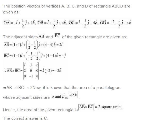 NCERT Solutions For Class 12 Maths Chapter 10 Vector Algebra Ex 10.4 q 12(a)