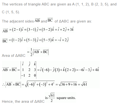 NCERT Solutions For Class 12 Maths Chapter 10 Vector Algebra Ex 10.4 q 9(a)