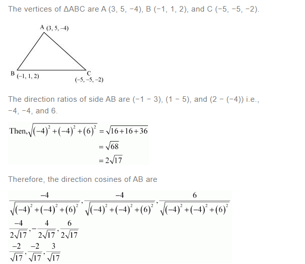 NCERT Solutions For Class 12 Maths Chapter 11 Three Dimensional Geometry Ex 11.1 q 5(a)