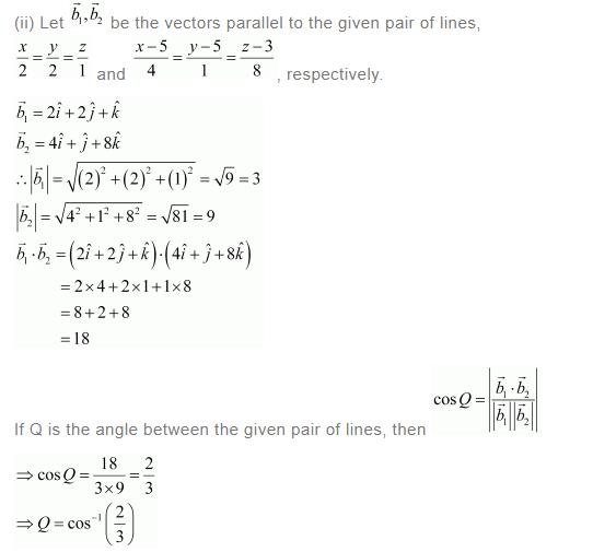 NCERT Solutions For Class 12 Maths Chapter 11 Three Dimensional Geometry Ex 11.2 q 11(b)