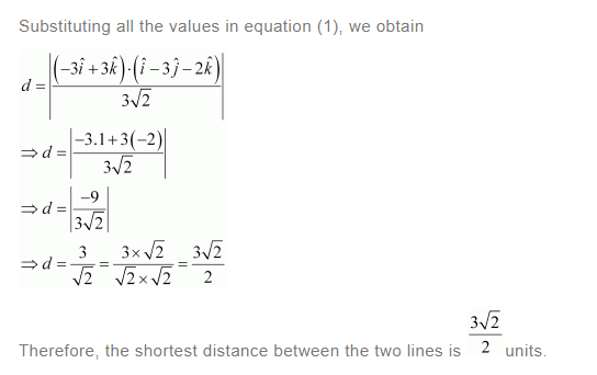 NCERT Solutions For Class 12 Maths Chapter 11 Three Dimensional Geometry Ex 11.2 q 14(b)