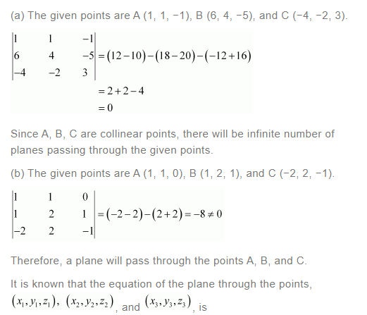 NCERT Solutions For Class 12 Maths Chapter 11 Three Dimensional Geometry Ex 11.3 q 6(a)
