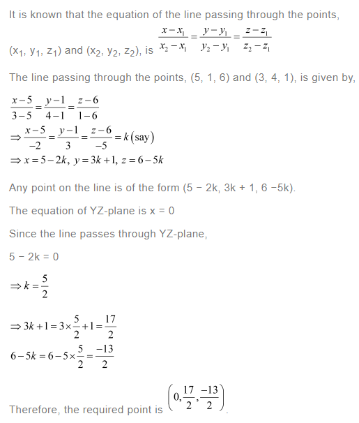 NCERT Solutions For Class 12 Maths Chapter 11 Three Dimensional Geometry Miscellaneous Solutions q 10(a)