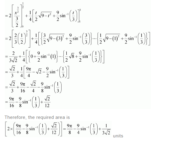 NCERT Solutions For Class 12 Maths Chapter 8 Application Of Integrals Ex 8.3 q 15(c)