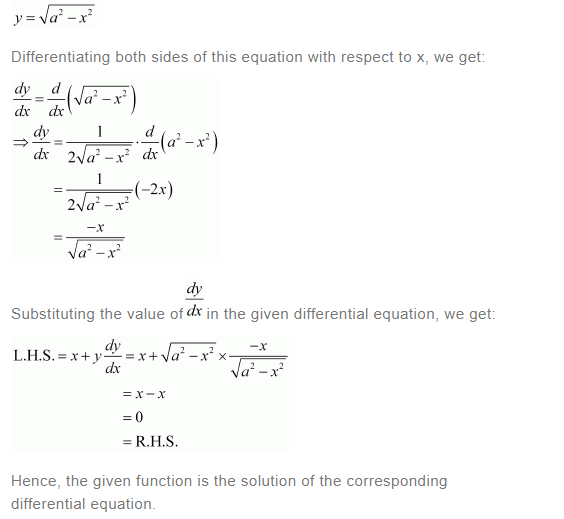 NCERT Solutions For Class 12 Maths Chapter 9 Differential Equations Ex 9.2 q 10(a)