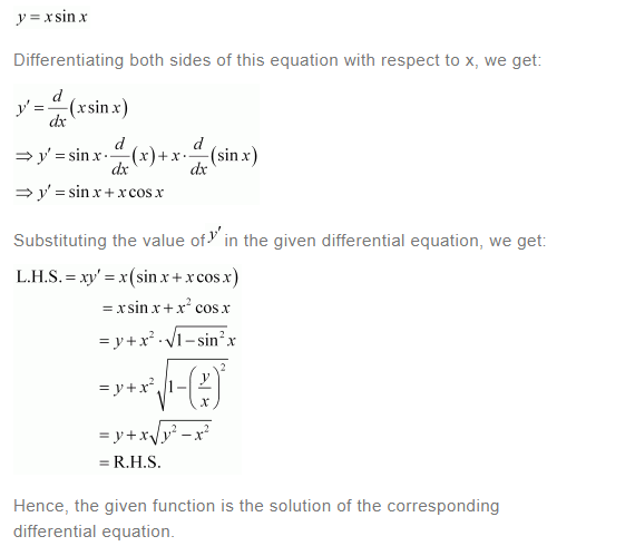 NCERT Solutions For Class 12 Maths Chapter 9 Differential Equations Ex 9.2 q 6(a)