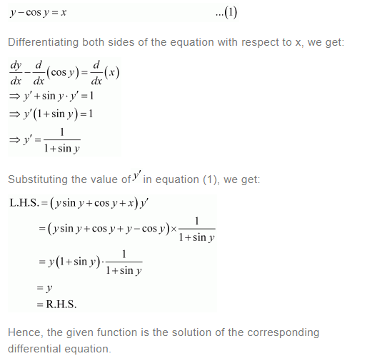 NCERT Solutions For Class 12 Maths Chapter 9 Differential Equations Ex 9.2 q 8(a)