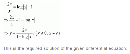 NCERT Solutions For Class 12 Maths Chapter 9 Differential Equations Ex 9.5 q 15(c)