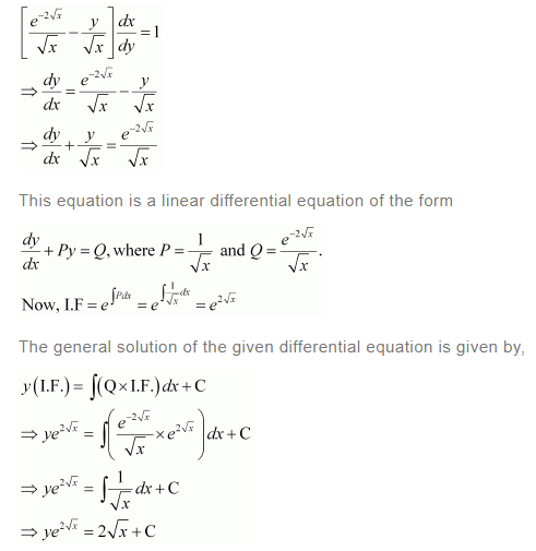 NCERT Solutions For Class 12 Maths Chapter 9 Differential Equations Miscellaneous Solutions q 12(a)
