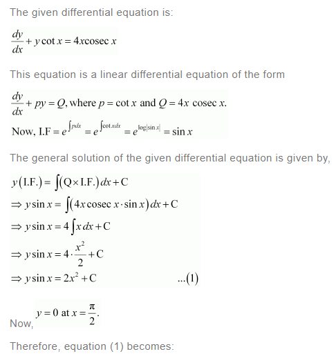 NCERT Solutions For Class 12 Maths Chapter 9 Differential Equations Miscellaneous Solutions q 13(a)