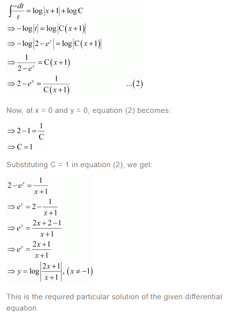 NCERT Solutions For Class 12 Maths Chapter 9 Differential Equations Miscellaneous Solutions q 14(b)