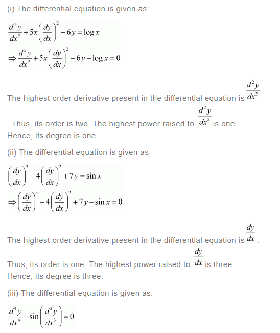 NCERT Solutions For Class 12 Maths Chapter 9 Differential Equations Miscellaneous Solutions q 1(a)