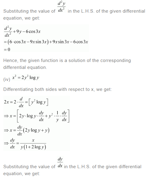 NCERT Solutions For Class 12 Maths Chapter 9 Differential Equations Miscellaneous Solutions q 2(d)