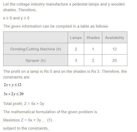 NCERT Solutions For Class 12 Maths Linear Programming Exercise 12.2 q 6(a)