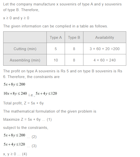 NCERT Solutions For Class 12 Maths Linear Programming Exercise 12.2 q 7(a)