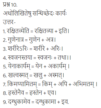 ncert solutions for class 12 sanskrit chapter 3 q 10